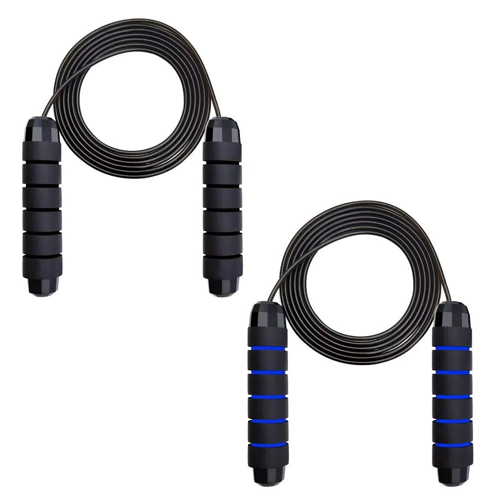 With Ball Bearings Adjustable Tangle-Free Speed Wire Jump Rope Workout with Foam Handles for Fitness Home Workouts and Slim Body