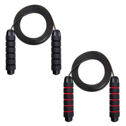With Ball Bearings Adjustable Tangle-Free Speed Wire Jump Rope Workout with Foam Handles for Fitness Home Workouts and Slim Body